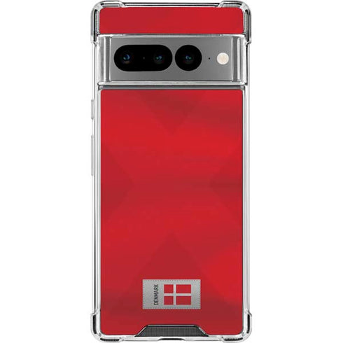Denmark Soccer Flag Google Pixel 7 Pro Clear Case